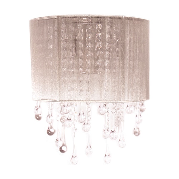 Avenue Lighting Beverly Drive Collection Taupe Silk String And Crystal Wal Sconce HF1511-TP